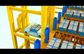 智能立庫圖書館運(yùn)行演示三維動(dòng)畫制作